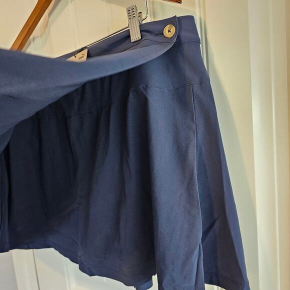 Puma Wrap Skort Womens XL Blue Pleated Golf Tennis Gym Preppy Academia Twee UPF - Picture 3 of 10